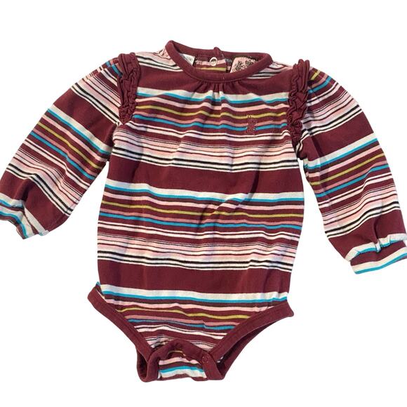 Juicy Couture Onesie Sz 6 months Long sleeve Striped Onesie - Picture 1 of 6